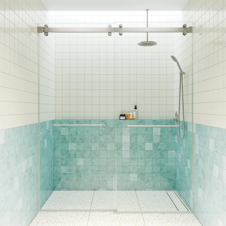 Polaris 60 in. x 78 in. Fully Frameless Sliding Bypass Shower Door