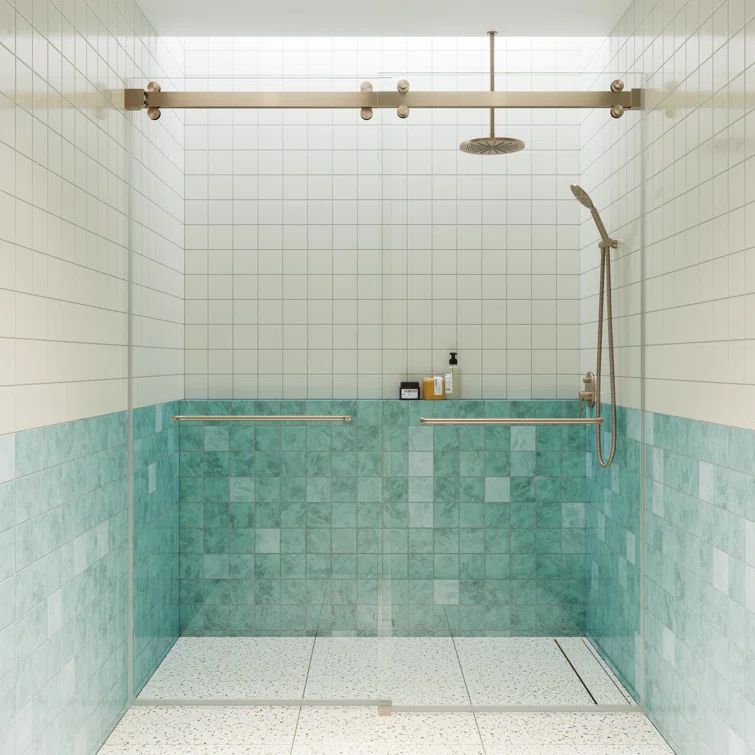 Polaris 60 in. x 78 in. Fully Frameless Sliding Bypass Shower Door