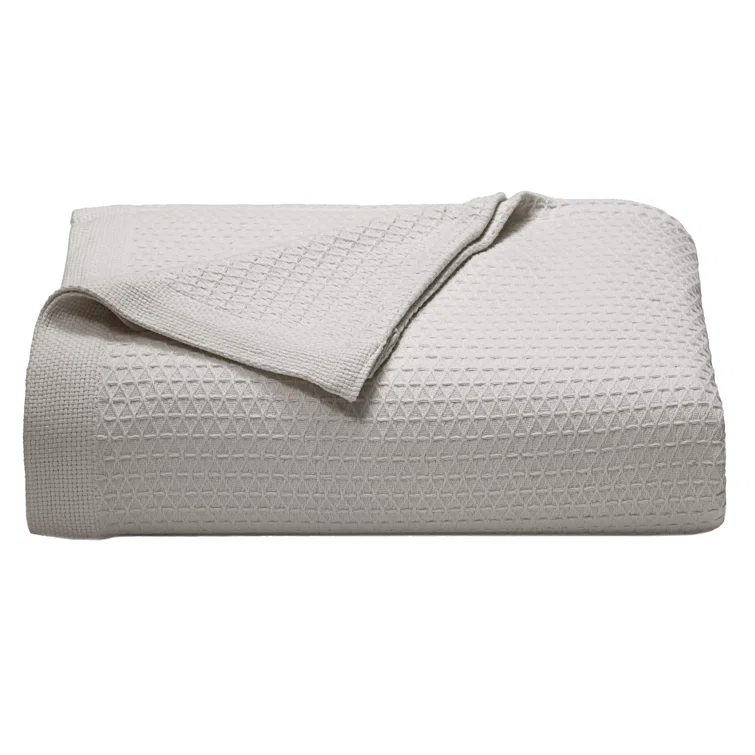 Nautica Baird Solid Cotton Reversible Blanket