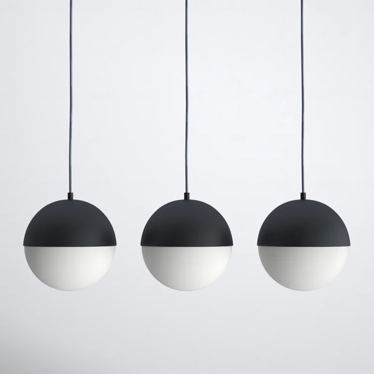 Hastings 3 Light Glass Dimmable Pendant