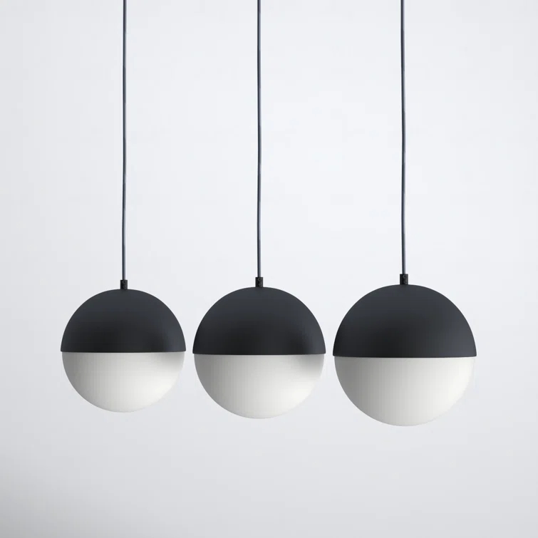 Hastings 3 Light Glass Dimmable Pendant