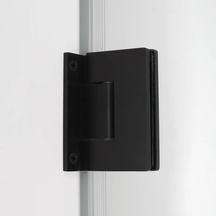 Belmore GS 37.25" - 38.25" W x 72" H Hinged Frameless Shower Door