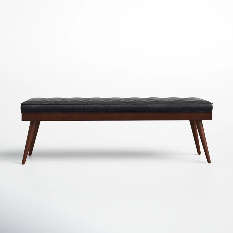 Athan Full-Grain Italian Genuine Leather Bench
