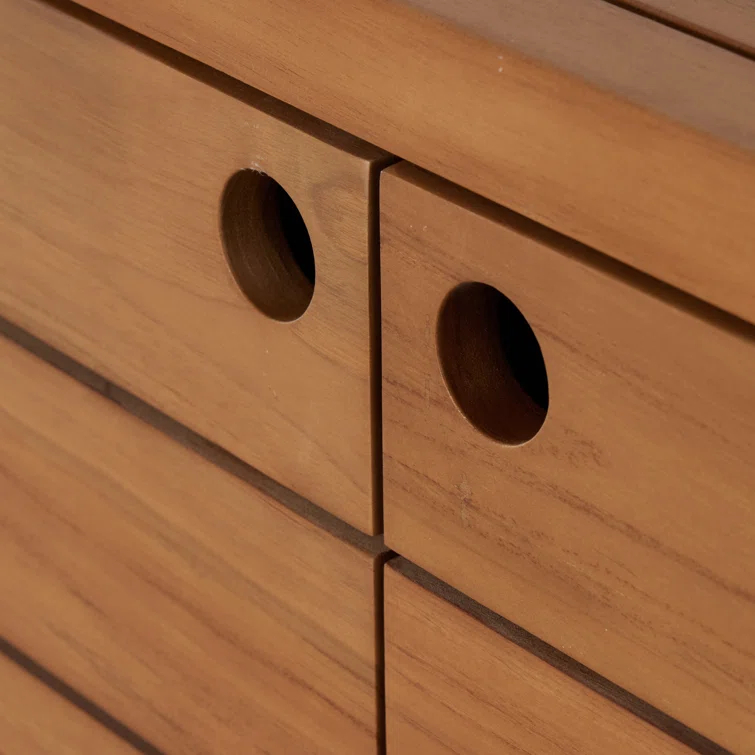Natural Teak 70'' Outdoor Sideboard Buffet