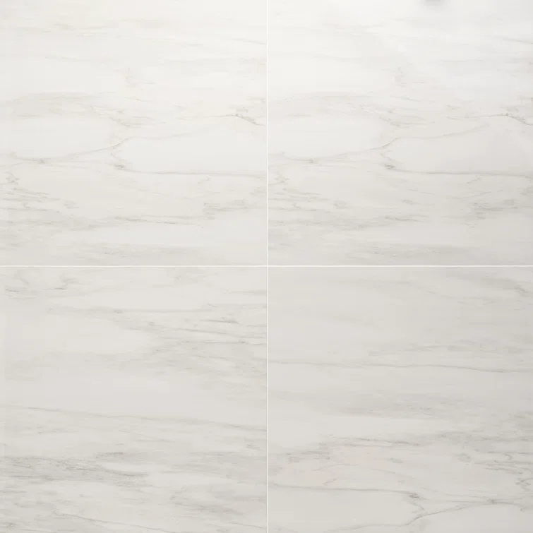 24" x 24" Polished Marble Look Porcelain Floor and Wall Tile (15.5 Sq. Ft. / Case)