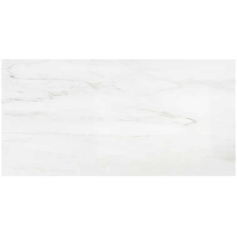 Large Format 24" x 47" Polished Marble Look Porcelain Floor and Wall Tile (15.5 Sq. Ft. / Case)