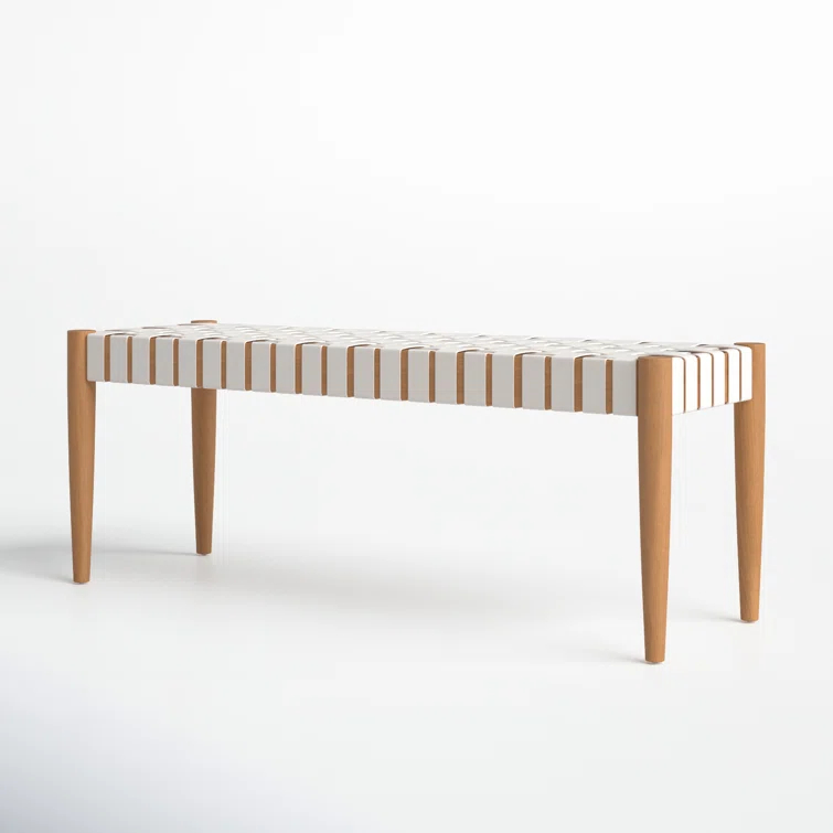 Orin 47" Woven Leather Bench