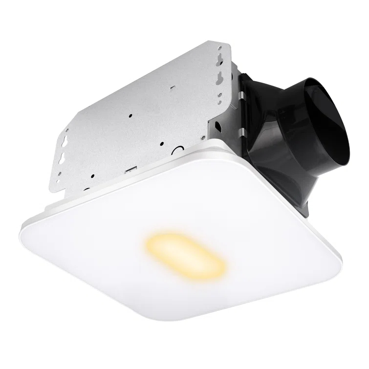 90 CFM Energy Star Bathroom Ventilation with Lighting Square Exhaust Night Light Fan Bathroom Fan