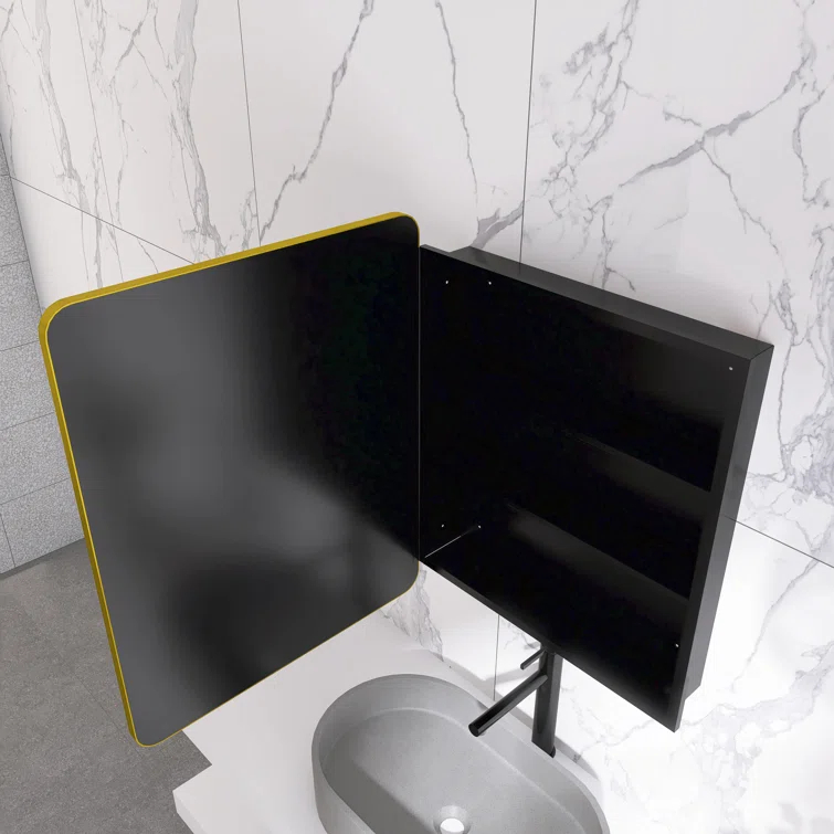 Medicine Cabinet with Mirror 2 Shelves