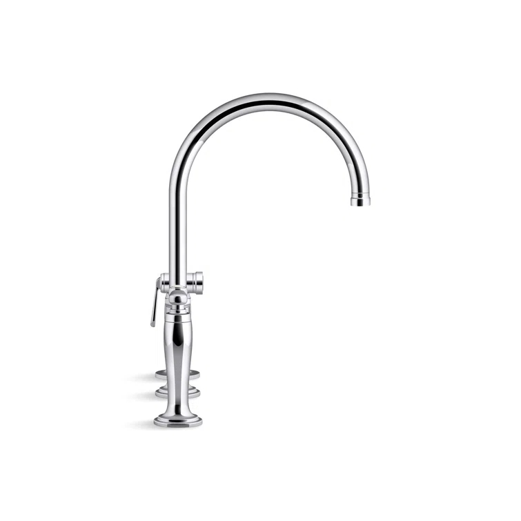 Edalyn by Studio McGee Two-Hole Bridge Kitchen Sink Faucet with Side Sprayer