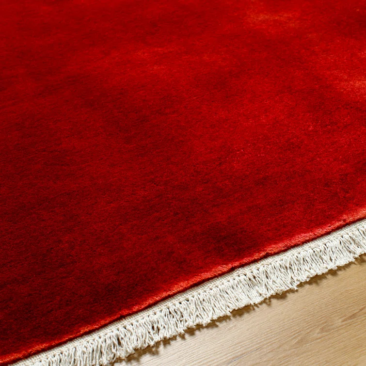 Clio Hand Loomed Wool Red Rug