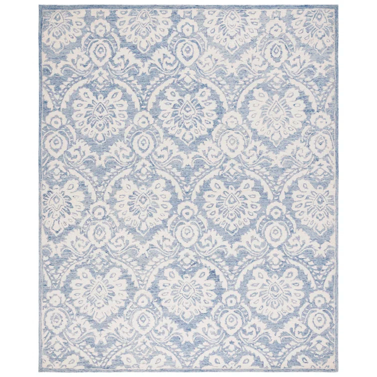 Tansy Wool Blue/Ivory Rug