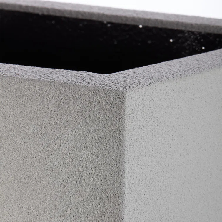Milan Tall 46 in. x 17 in. Greige Composite Trough