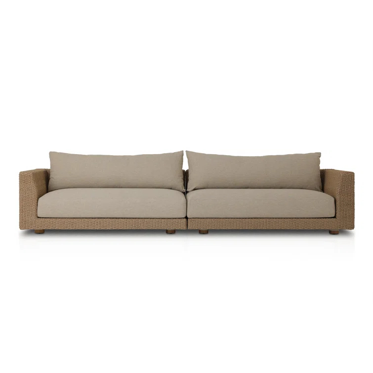 Sylvan Beige Woven Frame 2-Piece Outdoor Sectional