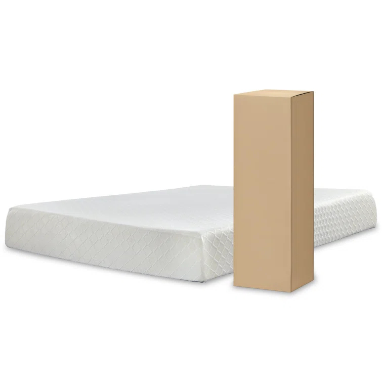 Signature Design by Ashley 10" Firm Memory Foam Mattress and Adjustable Base