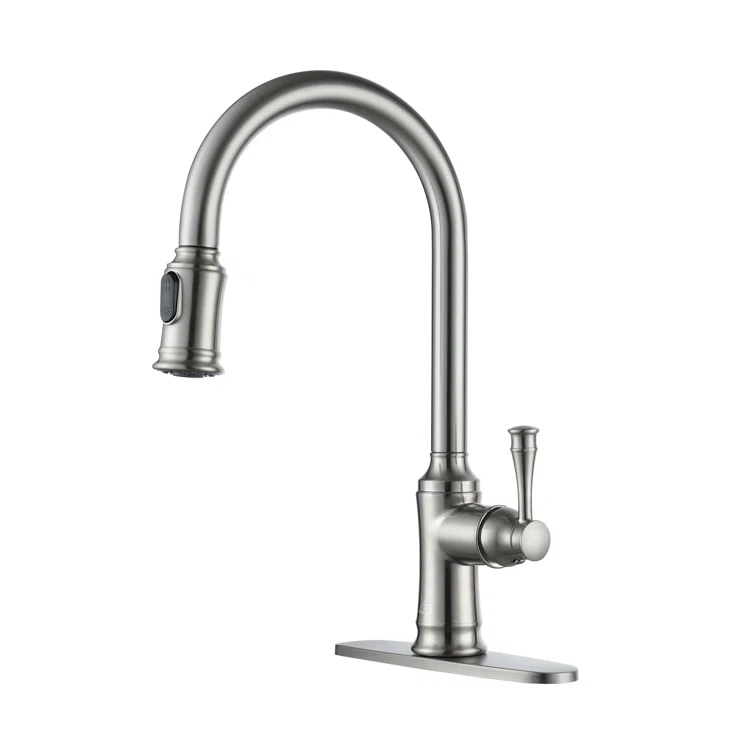 CASAINC 1.8 GPM Single-Handle Pull-Down Kitchen Faucet Single Hole Faucet
