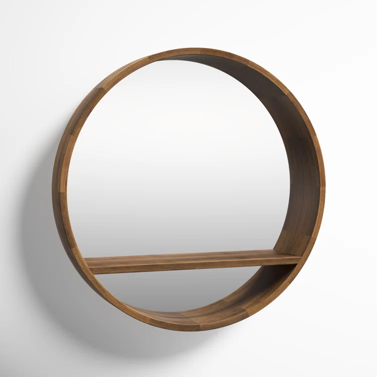 Shane Flat Wall Mirror with Shelves