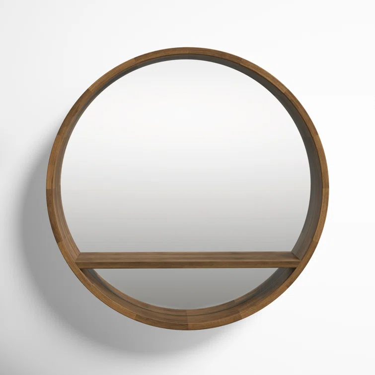 Shane Flat Wall Mirror with Shelves