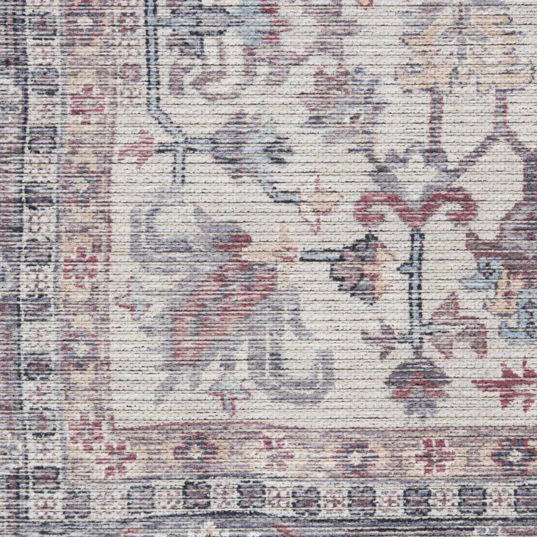 Machine Washable Oriental Gray Area Rug
