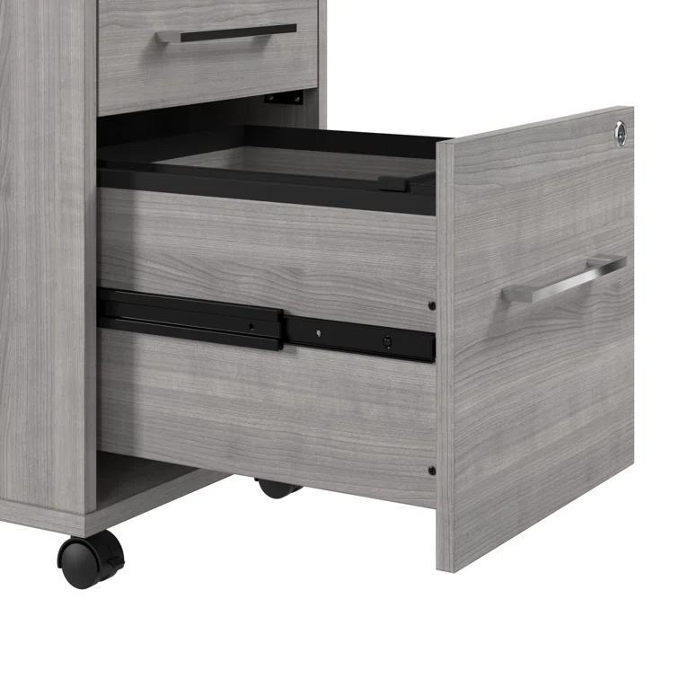 Bush Business Furniture Hustle 60W X 30D Computer Desk And Storage Cabinet With Drawers And Shelves