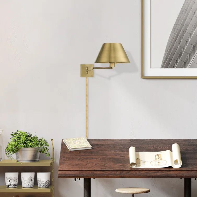 Brevan Steel Swing Arm Sconce