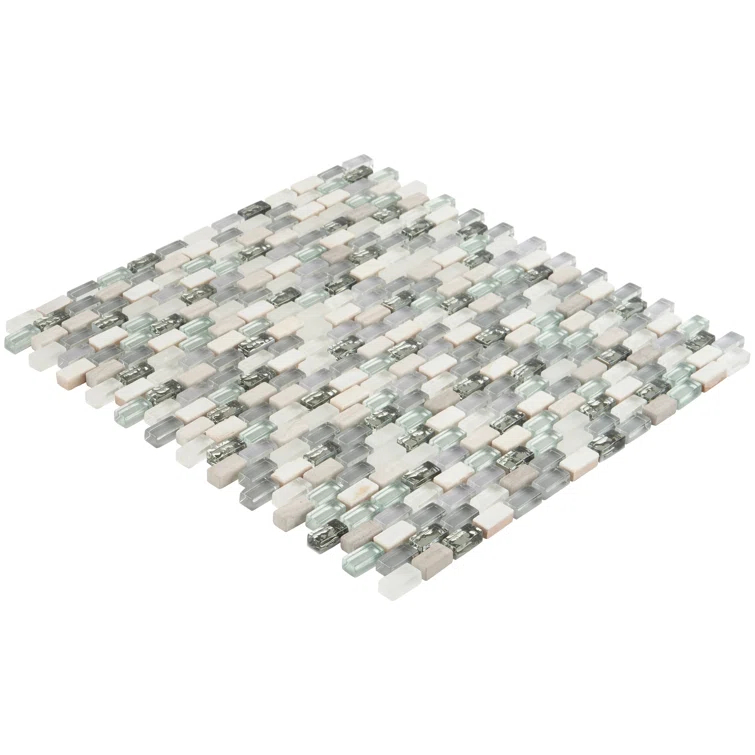 Paradox 0.37" x 0.62" Natural Stone Mosaic Tile