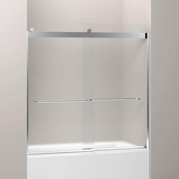 Levity 59.63" x 59.75" Bypass Bath Door with CleanCoat® Technology