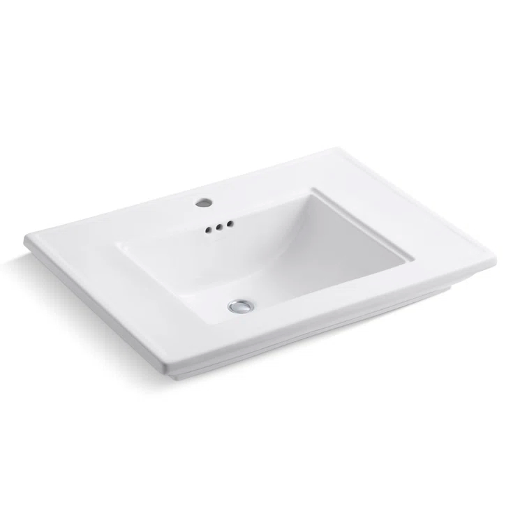 Memoirs® Stately Pedestal/Console Table Bathroom Sink Basin with Single Faucet-hole Drilling