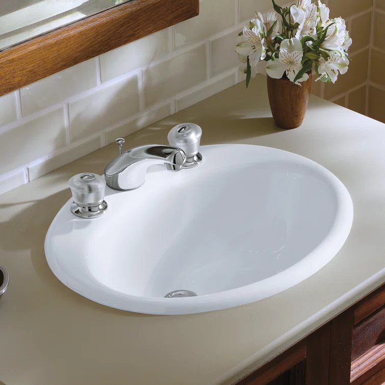 Farmington Self Rimming Bathroom Sink with Center
