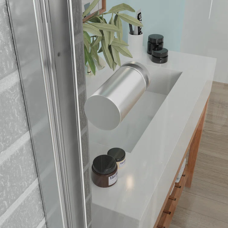 56" -60" W x 70" H Double Sliding Frameless Shower Door with Clear Glass