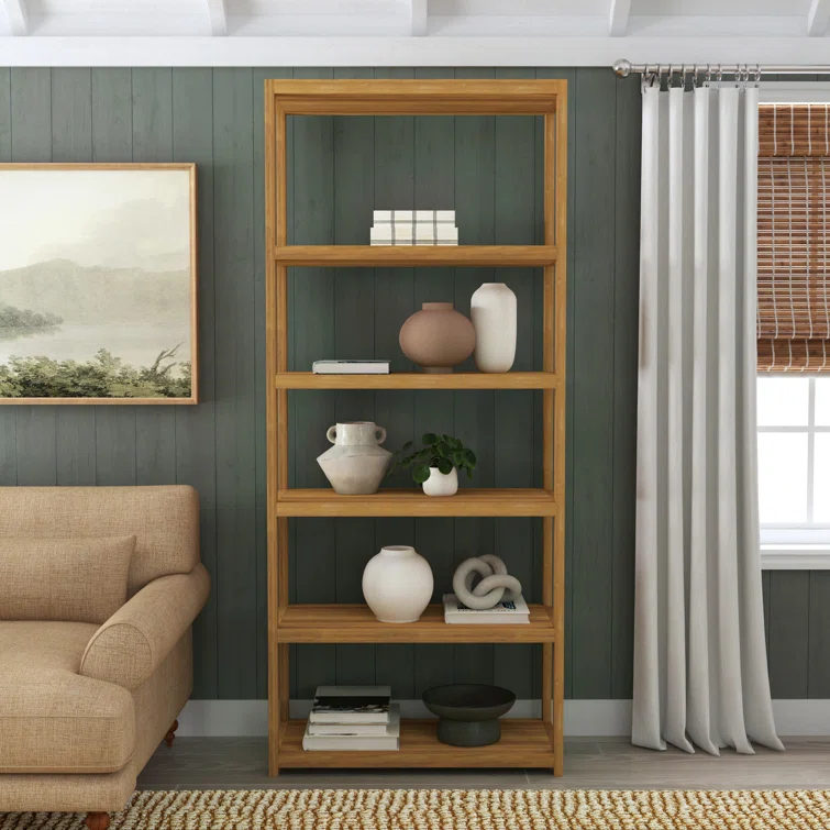 Butler Specialty Company Lark 5 Tier 30Wx75H Etagere Bookcase - Light Brown