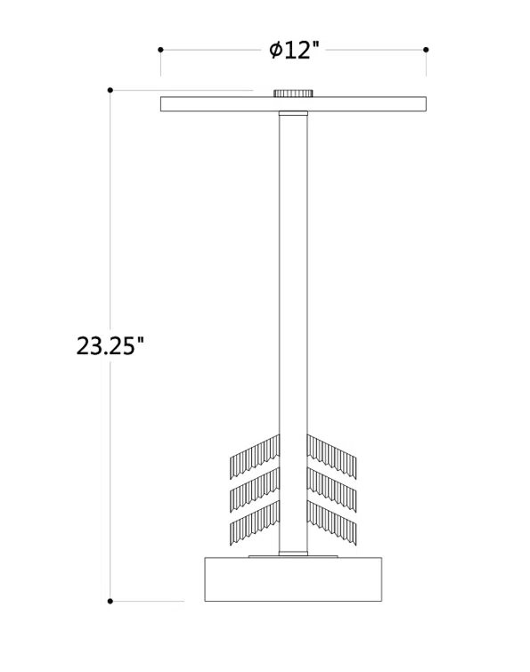 Port 68 Franco Glass Top End Table