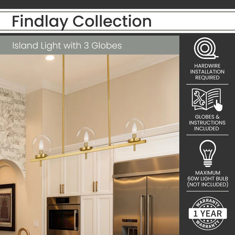 3 - Light Globe Chandelier
