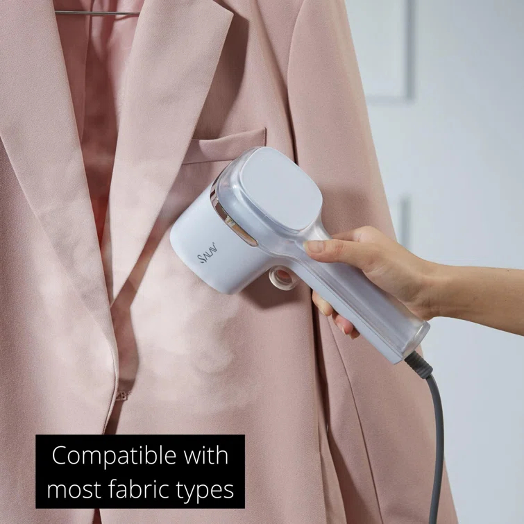 SALAV Quicksteam Travel Garment Steamer with 10-Second Heating Time and Brush Creaser Attachment