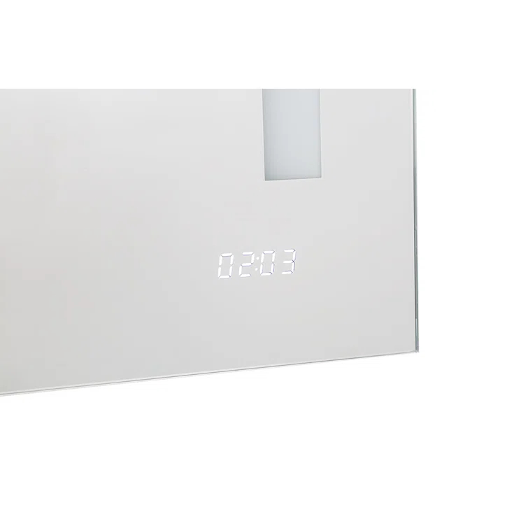 AQUADOM Signature Royale LED Medicine Cabinet with Defogger, Electrical Outlets, Digital Clock, Dimmer, Adjustable LED 3X Magnifying Mirror