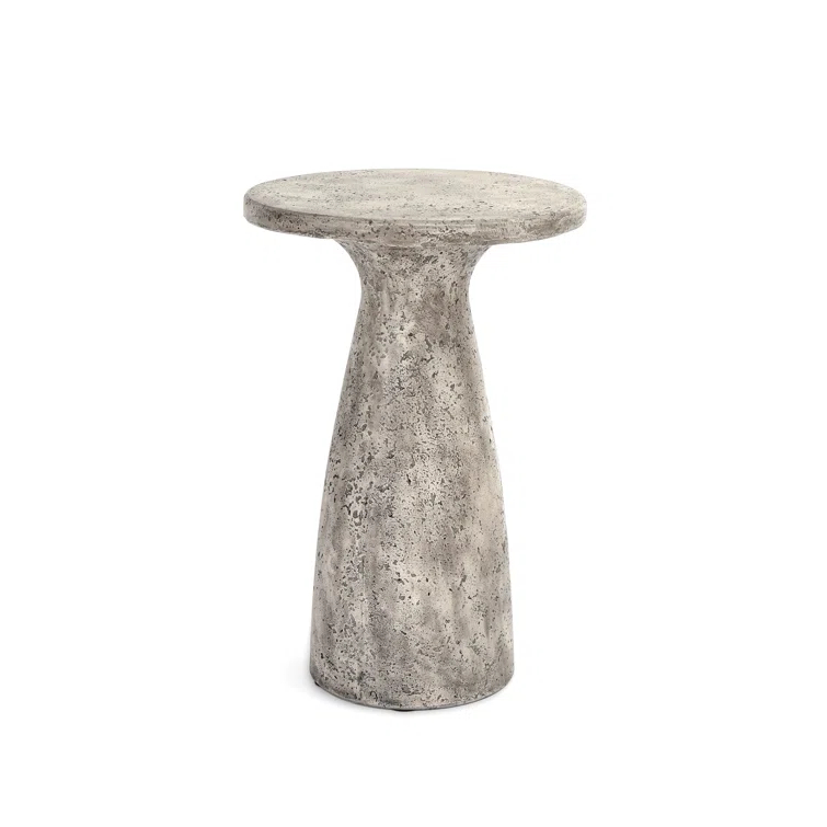 Collins Light Gray Concrete Outdoor Accent Table