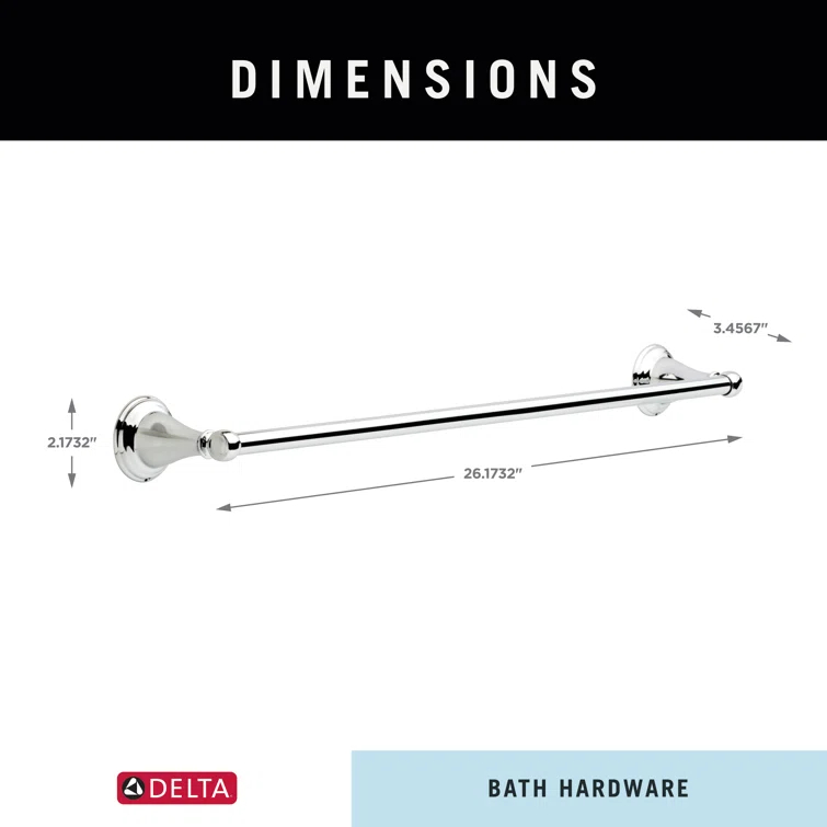 Windemere 24 in. Wall Mount Towel Bar Bath Hardware Accessory