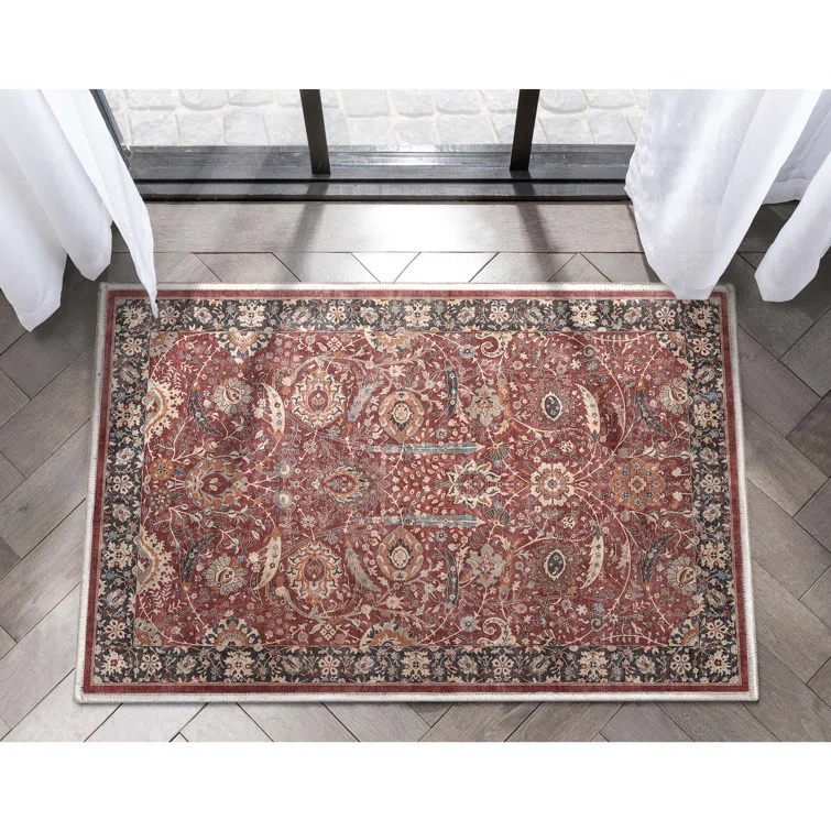 Asha Oriental Persian Flat-Weave Red Rug