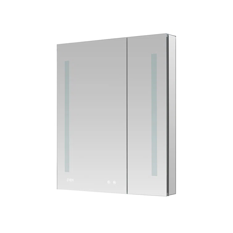 AQUADOM AQUADOM Signature Royale LED Medicine Cabinet with Defogger, Electrical Outlets, Digital Clock, Dimmer, Adjustable LED 3X Magnifying Mirror