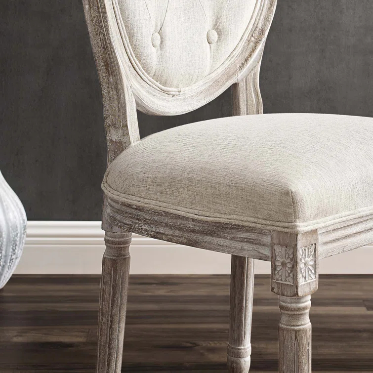 Modway Arise Vintage French Upholstered Fabric Dining Side Chair