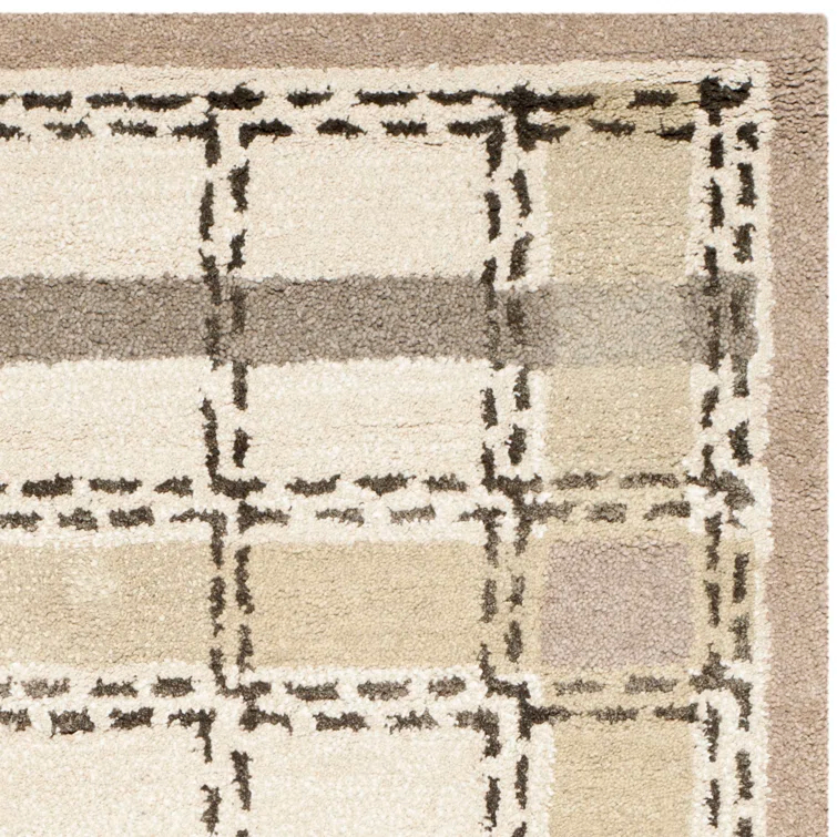Martha Stewart Hand Tufted 70% Wool And 30% Viscose Plaid Rug