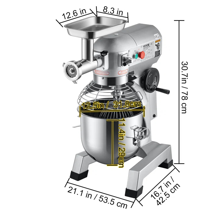 VEVOR 3 Speed 20 Quarts Stand Mixer