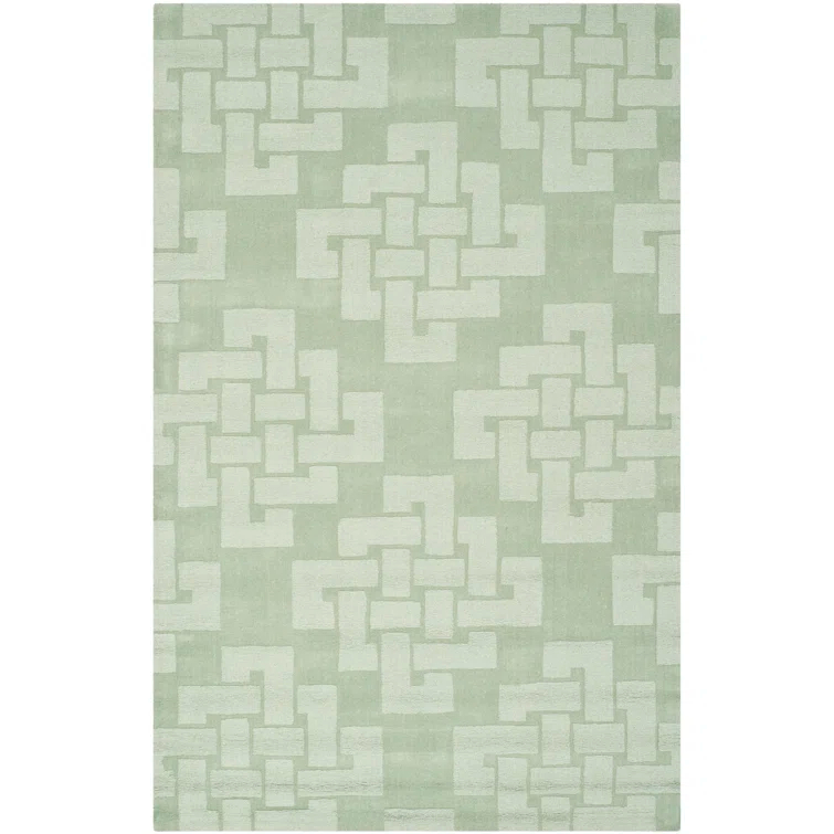 Martha Stewart Hand Tufted Wool Pile Geometric Rug