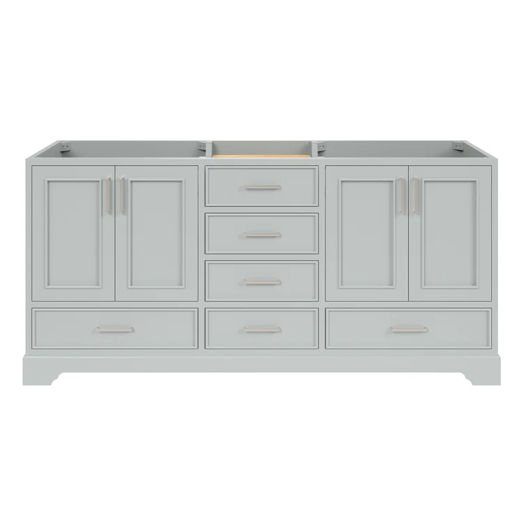Ariel M072d-Bc Stafford 73" Double Free Standing Vanity Cabinet Only - Grey