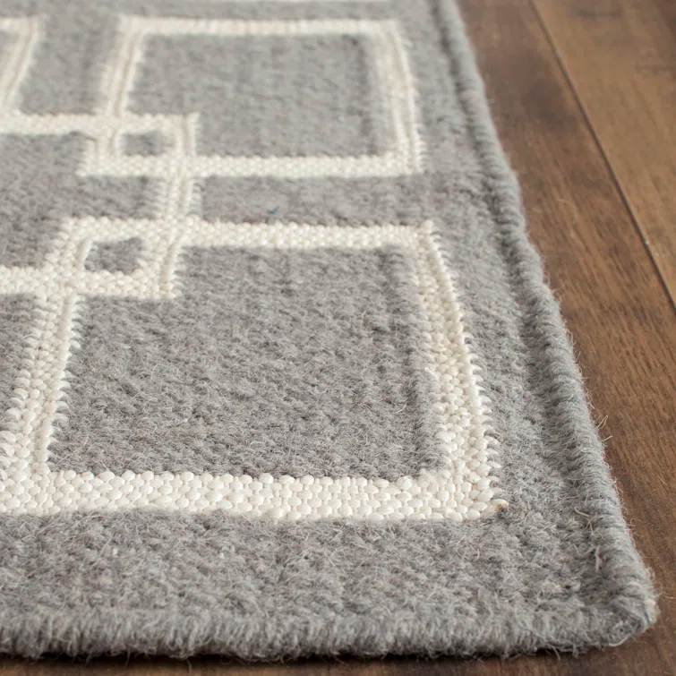 Dance Martha Stewart Flat Weave 60% Wool, 20% Silk, And 20% Cotton Geometric Rug