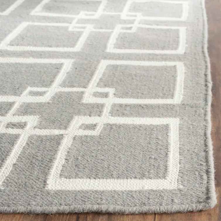 Dance Martha Stewart Flat Weave 60% Wool, 20% Silk, And 20% Cotton Geometric Rug