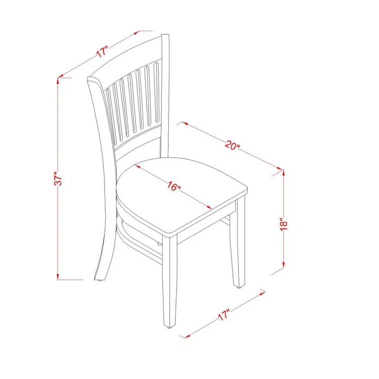 Ubaid Solid Wood Slat Back Side Chair