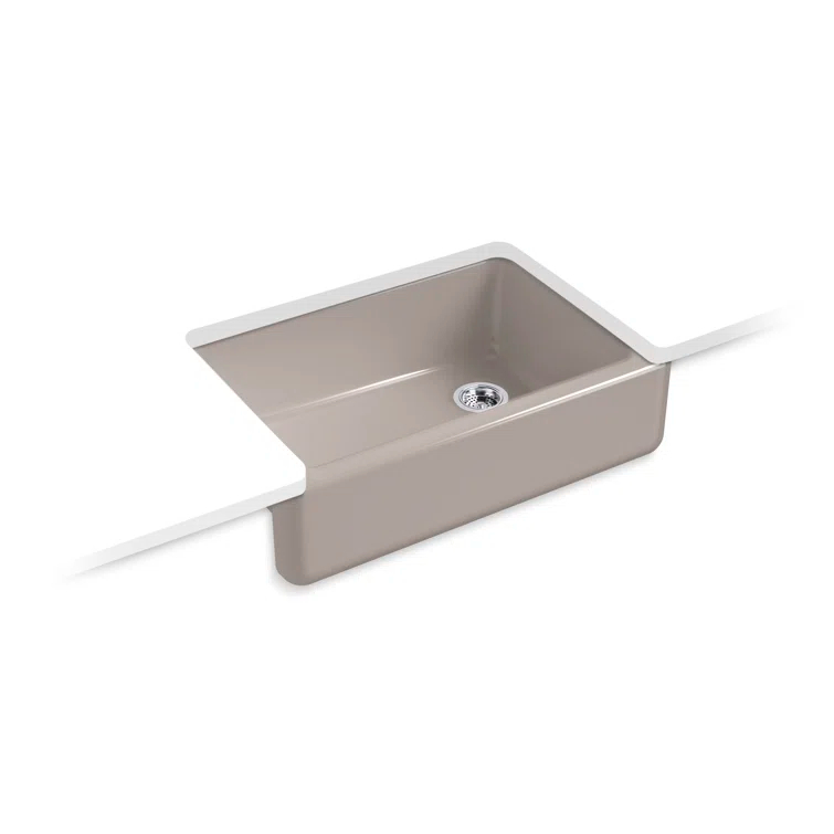Whitehaven® 33" x 22" Self-Trimming Under-Mount Single-Bowl Kitchen Sink with Tall Apron