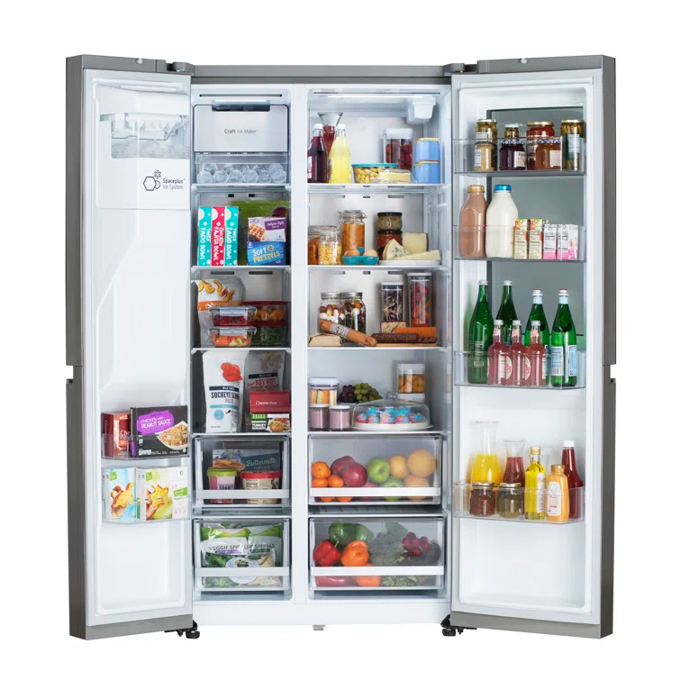 LG 27 cu. ft. Side by Side Smart Refrigerator w/ InstaView and Craft Ice