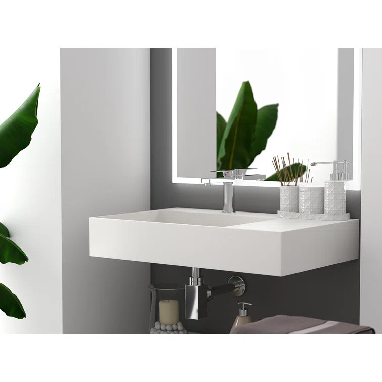 Juniper 30" Wall Mounted Bathroom Sink With Left Basin